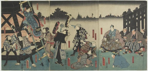 (Scene fra kabuki-spillet baseret på Yaoya Oshichi-historien), 1847-1852